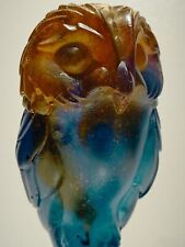 Grande Chouette En Pâte De Verre Signée DAUM FRANCE