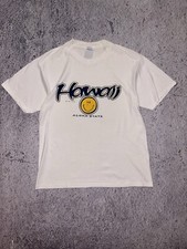 Hanes Hawaii Surf Tee White Smile T-shirt HanesHeavyweight Vintage 90s Rare Y2K