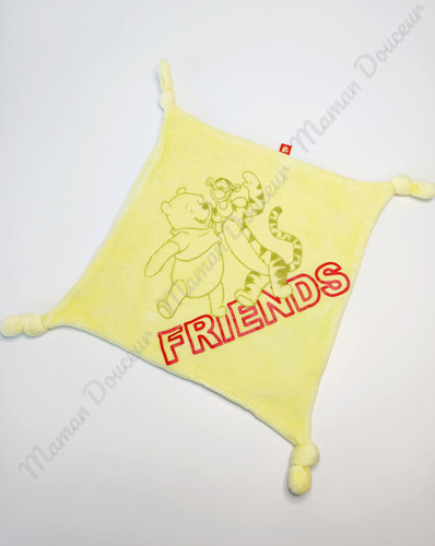 Doudou plat carré winnie - doudou,