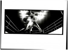 James A. Fox, boxe vintage print,  Tirage argentique d'époque  15x36  Circ