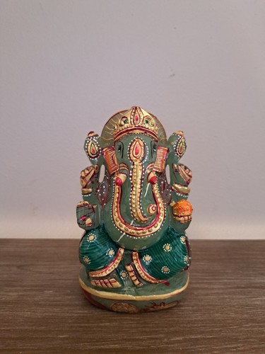 Statue ganesh jade verte - en,
