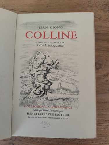 1946 jean giono colline sur - 1946,