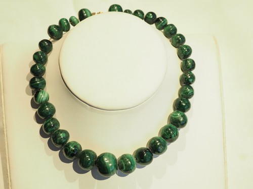 Collier vintage malachite - vintage,