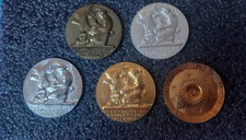 4# Lot de 5 médailles EDF GDF Électricité et gaz de France