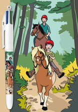 BIC STYLO 4 COULEURS COLLECTOR - EDITION EQUITATION N° 3 - BALADE A CHEVAL