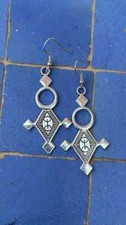 Boucles d'oreilles croix du Sud Touareg en argent