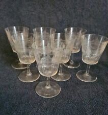 Ancien 7 Verres À Eau Cristal Baccarat Ou Saint Louis GRAVÉ Non SIGNÉ 