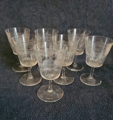 Ancien verres eau - 7, cristal