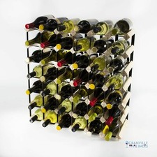 Cranville Vin Rack Rangement 42 Bouteille Pin Bois Et Métal Noir Assemblés