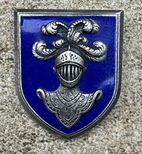 Ecole Application Arme Blindée Cavalerie, émail bleu, dos guilloché