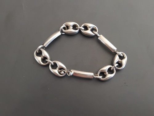 Bracelet grain café argent - café,
