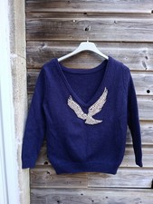 Pull manches longues bleu