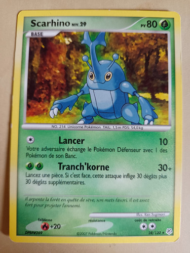 Carte pokémon scarhino 130 - scarhino, 28/130