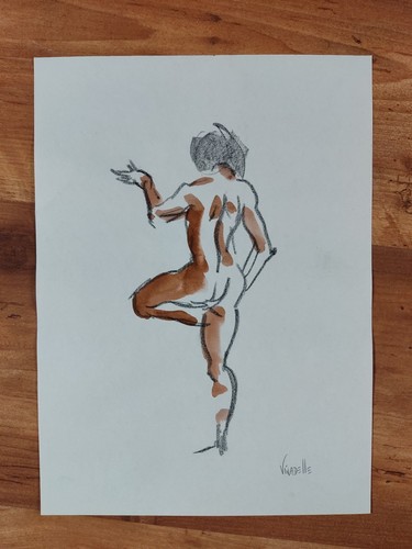Dessin croquis étude nue - étude,