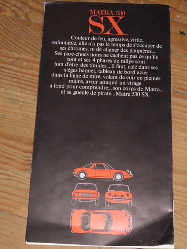 Matra 530 brochure - matra, sx