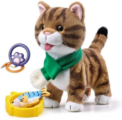 Jouet chat marche peluche - chat,