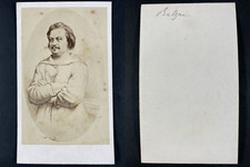 Honoré de Balzac, écrivain Vintage cdv albumen print.Honoré de Balzac, né Hono