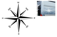 Autocollant boussole rose des