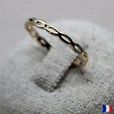 Bague fine femme plaqué or 750 3 microns – anneau fin – taille 52 à 58