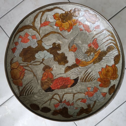 Grande coupe laiton decor - en,