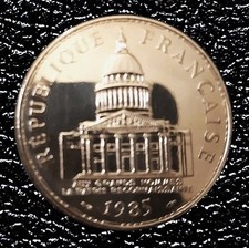 FRANCE Fr  100 FRANCS (frs) 1985 ARGENT 900‰ FDC / BU PARIS PANTHEON (12 500 ex)