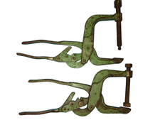 Anciennes pinces étaux serre-joints vintage. poids: 2 kg 640