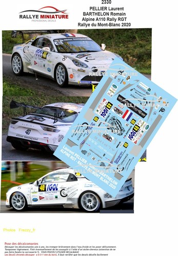 Decals ref 2330 alpine - decals,