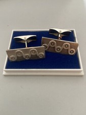 Bouton de Manchette Argent, Argent Poinçon 830 Signe Jase Vintage 830/1000 Rare