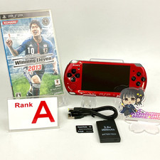 Sony PSP-3000 rouge noir console rang A et batterie neuve câble USB set 662