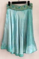 Jupe Vintage Authentique 38 Doublée En Satin, Taille Brodée