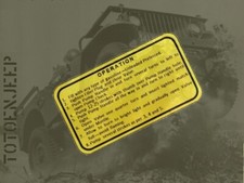 DECAL DECALCOMANIE  LAMPE COLEMAN 1945 OPERATION  . jeep willys dodge us  ww2