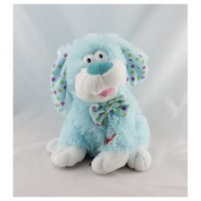 Peluche lapin bleu chante et