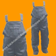 Mens Womens Black Leather Bib