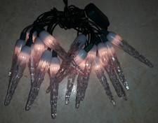 Guirlande Électrique Lumineuse Noël Ancienne 20 Lampes  clignotante glacon