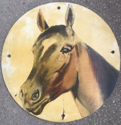 Tableau ancien huile - ancien, Écurie