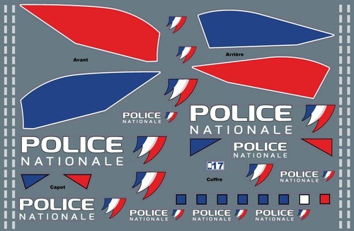 Décalcomanies police - décalcomanies,