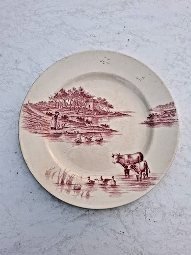 Assiette plate terre fer - plate,
