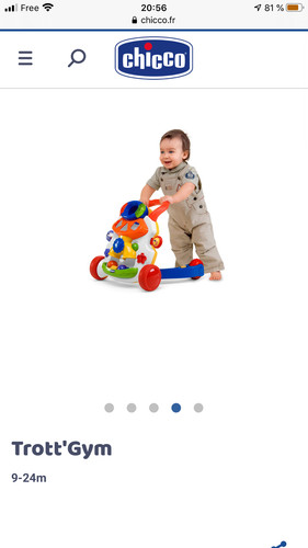 Chicco trott gym jouet - -,