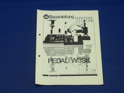 Wersi instruction pédale w3sk - instruction,