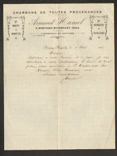 MONTIGNY-MAIGNELAY (60) CHARBON BRIQUETTES BOULETS "Armand HAMEL" en 1924