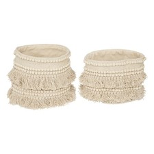 Lot de 2 Paniers Déco "Seav" 25cm Beige