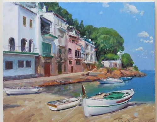 Tableau ancien huile paysage - tableau,