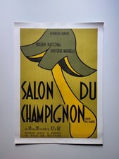 Salon Du Champignon Affiche Expo Muséum D'histoire Naturelle Jardin Des Plantes 
