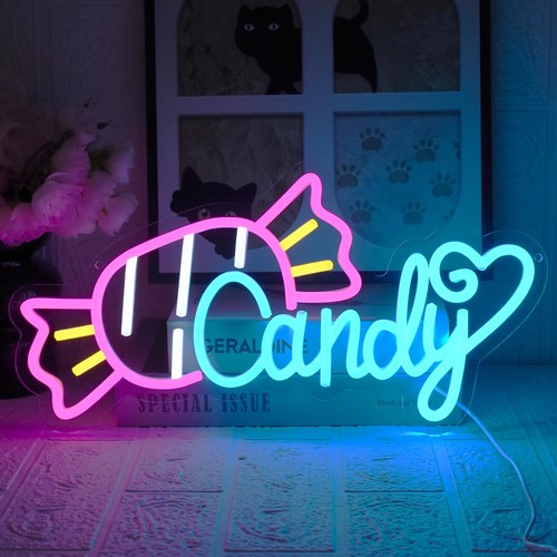 Panneau néon candy - panneau,