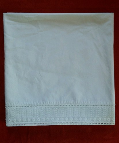 Ancien drap plat popeline - plat,