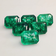 Bague taille émeraude verte