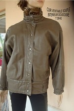 VESTE BLOUSON CUIR VERITABLE