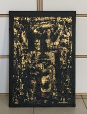 Tableau Art Brut Acrylique Sur Toile Lasserre Côté AKOUN 