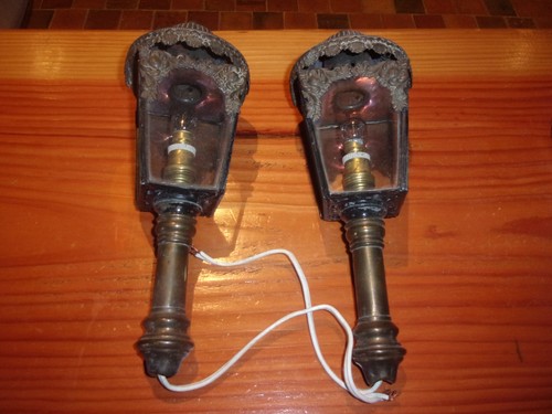 Ancienne paire lampe - paire,
