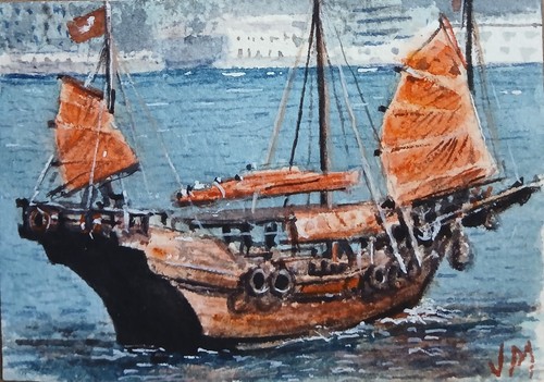 Aceo original watercolor - aceo,